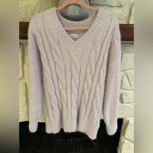 Lucky brand lilac cable knit sweater (so soft and cozy!!)